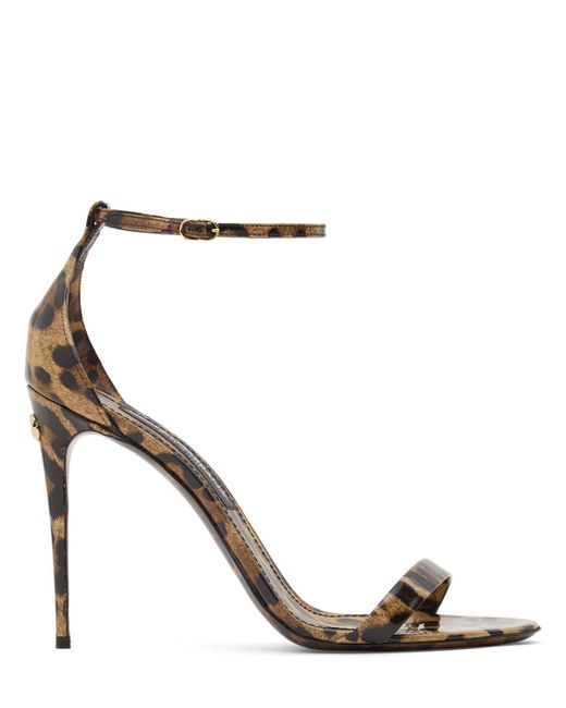 Dolce & Gabbana Multicolor 105 Mm Hohe Sandalen Aus Lackleder "keira"