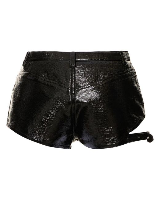 Shorts in vinile con zip di Courreges in Black