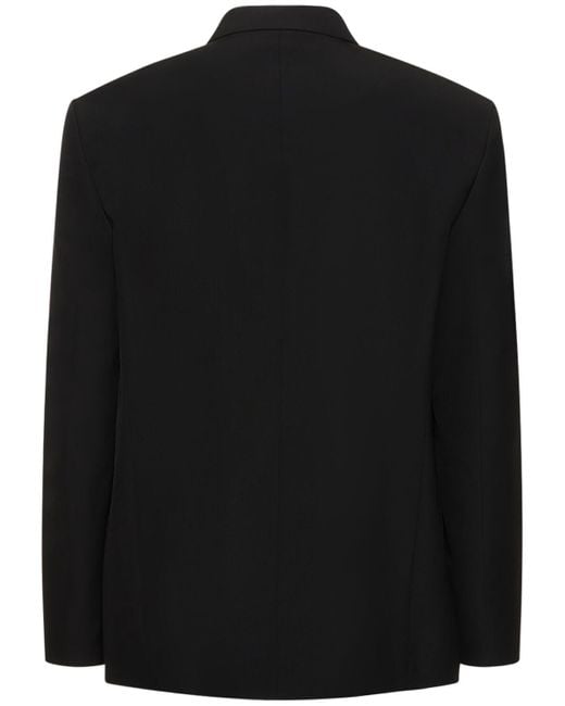 Acne Black Japel Wool Blend Double Breasted Jacket for men