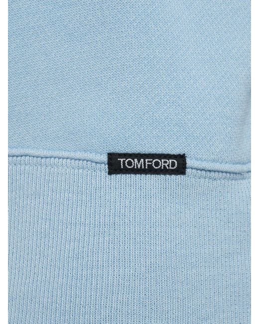 メンズ Tom Ford Mélange Vintage コットンブレンドスウェットシャツ Blue