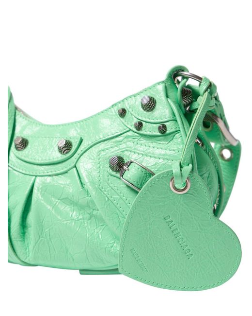 Balenciaga Green Xs Le Cagole Leather Shoulder Bag