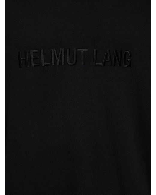 Helmut Lang Black Cotton Logo T-shirt for men