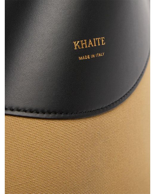 Khaite Brown Medium Schultertasche Aus Leder Und Canvas "lotus"