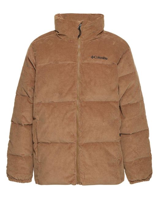 Columbia Brown Puffect Cotton Corduroy Puffer Jacket for men