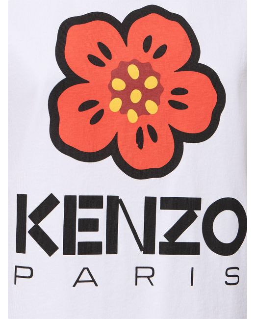 T-shirt loose fit boke flower in cotone di KENZO in White