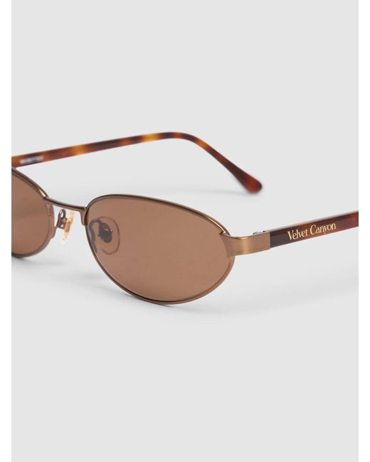 Velvet Canyon Brown Musettes Oval Metal Sunglasses