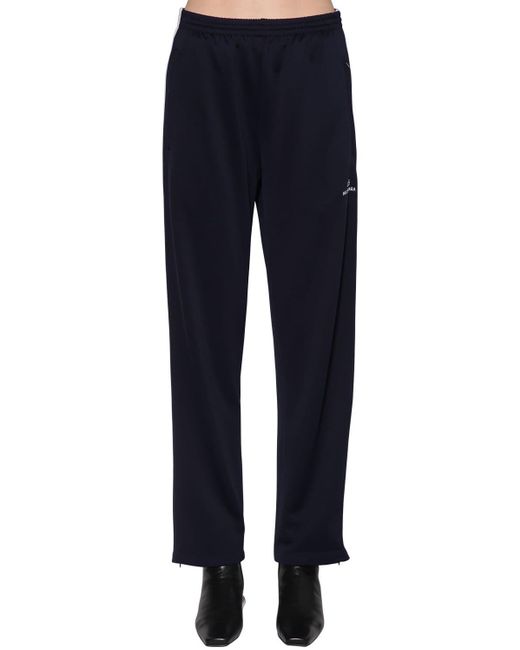 Balenciaga Bb Logo Cotton Jersey Track Pants in Navy/White (Blue) - Lyst