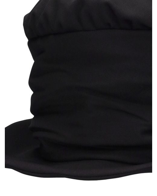 Cappello in gabardina di lana di Yohji Yamamoto in Black da Uomo