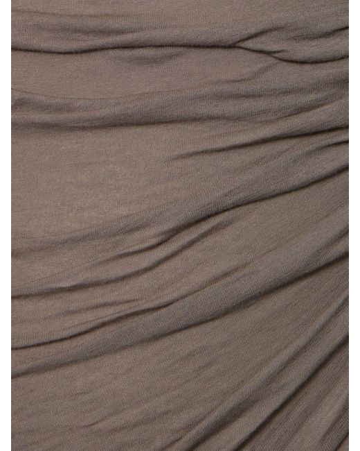 Rick Owens Edfu ドレープ コットン ロングスカート Gray