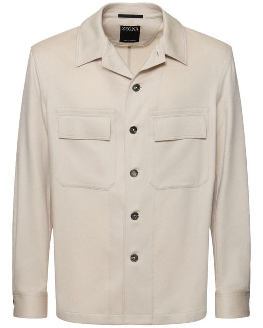 Zegna Natural Cashmere Leisure Overshirt for men