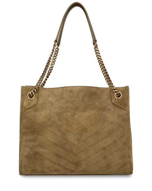 Saint Laurent Medium Niki Suede Shoulder Bag in Brown Lyst UK