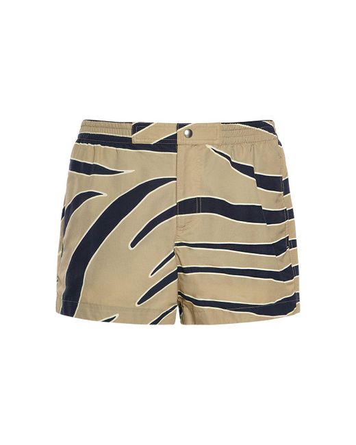 Bottega Veneta Multicolor Animal Print Nylon Swim Shorts for men