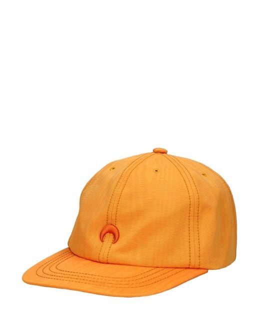 Cappello baseball moon in techno con ricamo di MARINE SERRE in Orange da Uomo
