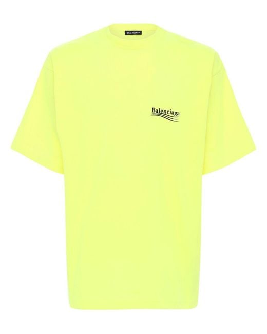 Balenciaga T-shirt Mit Political Logo-druck in Yellow für Herren