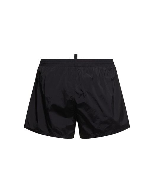 Shorts mare con logo di DSquared² in Black da Uomo