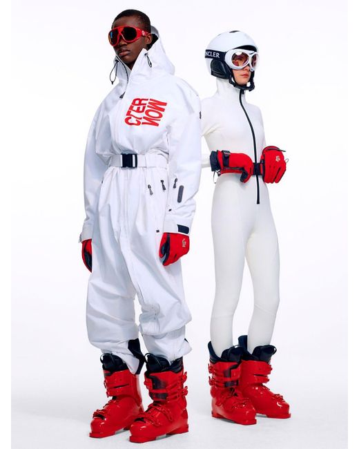 Moncler Genius Grenoble Woven Ski Jumpsuit W/ Hood in White for Men - Lyst