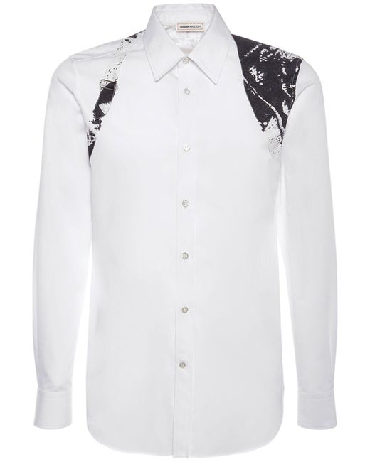Alexander McQueen Hemd mit fold gurt in White für Herren