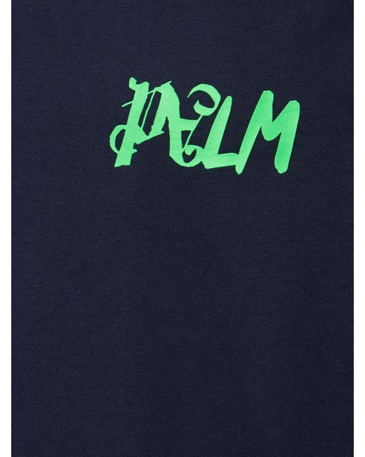 Palm Angels Bedrucktes Baumwoll-t-shirt "i Am Lost" in Blue für Herren