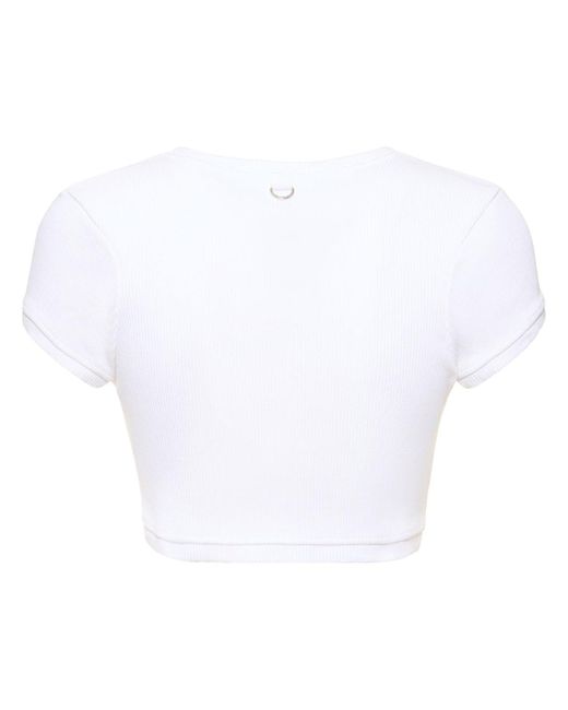 CANNARI CONCEPT Sutton コットンリブクロップドtシャツ White