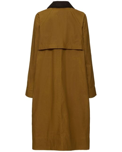 Mujer Abrigo De Algodón Impermeable Barbour de color Natural