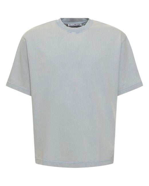 Camiseta de algodón vintage Acne de hombre de color Gray