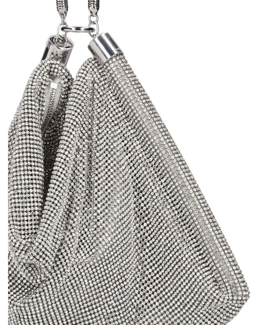 Rabanne Gray Crystal Mesh Shoulder Bag