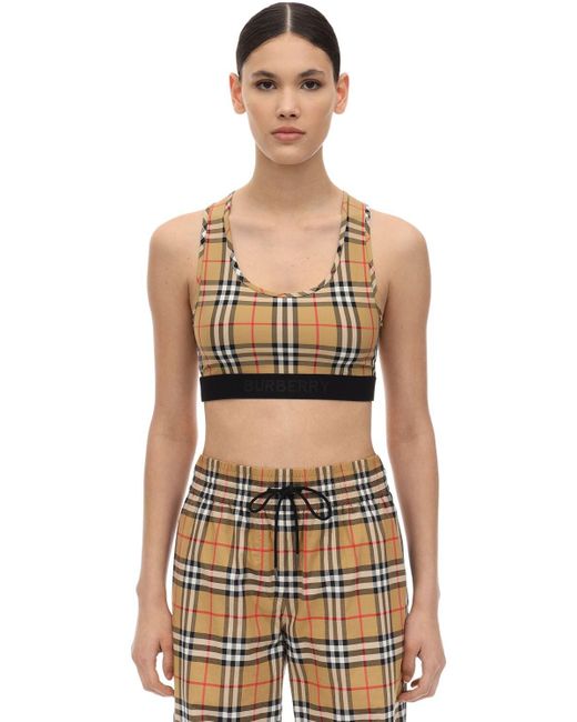 burberry pattern crop top
