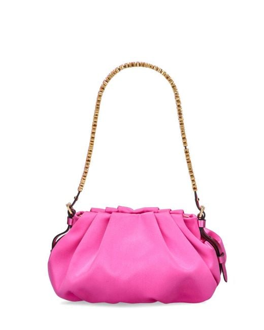 Moschino Pink Mini Satin Bag W/Crystal Logo