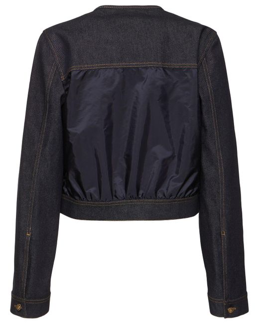 Moncler Tencin コットンブレンドデニムジャケット Black