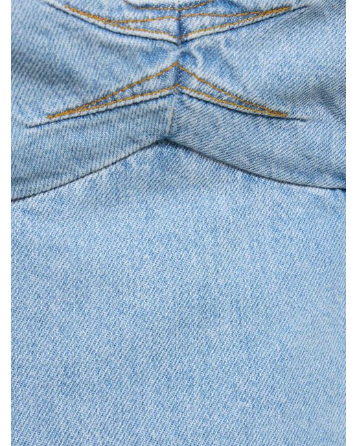 Vestido corto de denim de algodón Magda Butrym de color Blue