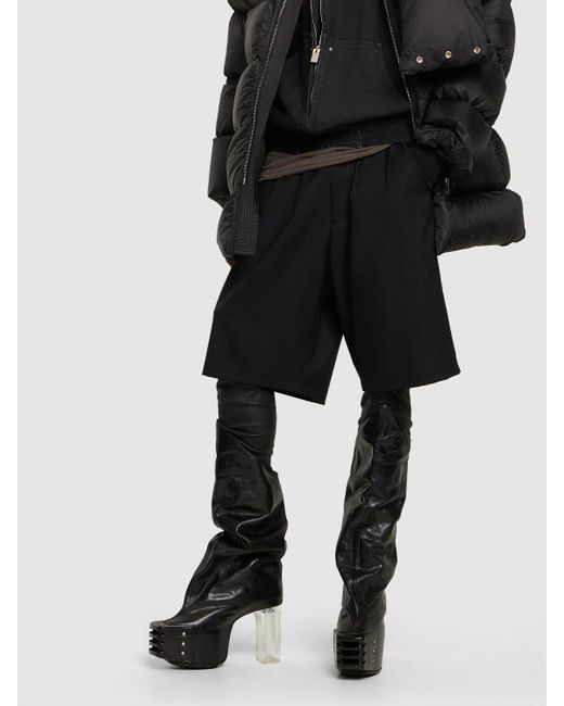 Stivali luxor con platform di Rick Owens in Black da Uomo