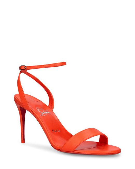 Christian Louboutin Red 85Mm Loubigirl Leather Sandals
