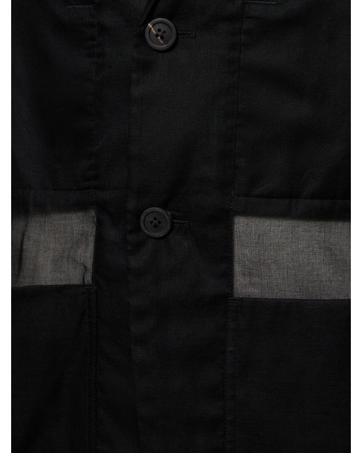 Veste en coton à boutonnage simple lido Rick Owens pour homme en coloris Black