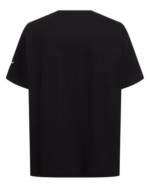 Yohji Yamamoto Bedrucktes Baumwoll-t-shirt "yyh" in Black für Herren