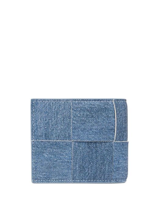 Bottega Veneta Blue Cassette Denim Bi-fold Wallet for men
