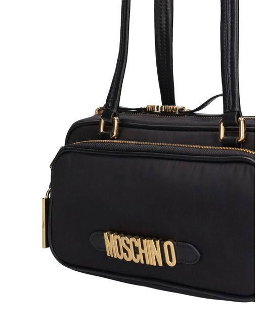 Moschino Black Multi-Pocket Nylon Shoulder Bag