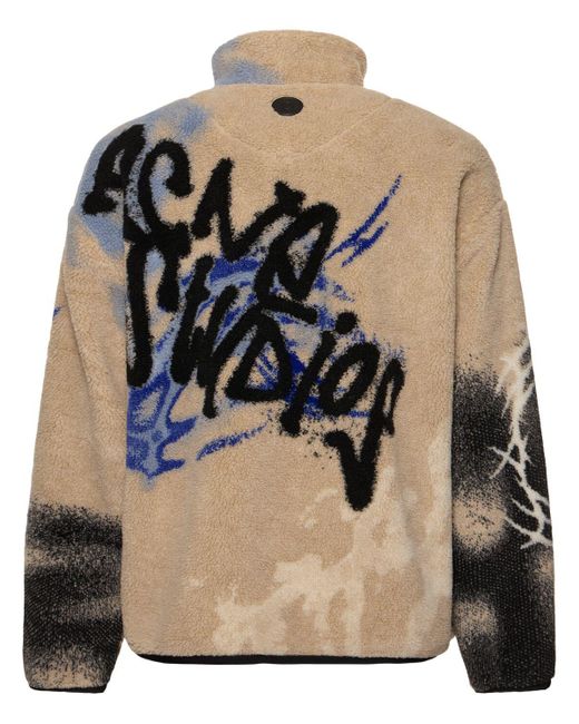 メンズ Acne Ovinta ジャカードテディカジュアルジャケット Blue
