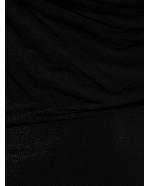 Robe en jersey transparent The Attico en coloris Black