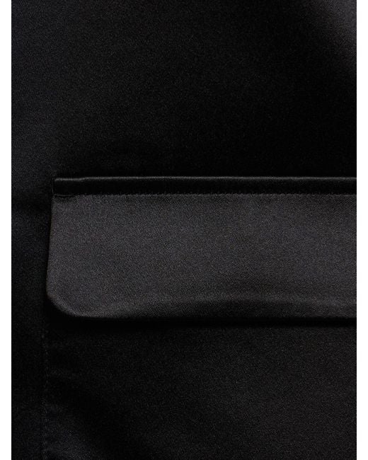 Veste en satin technique Noir Kei Ninomiya en coloris Black