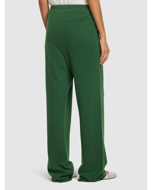 Pantalones de punto de cashmere Extreme Cashmere de color Green