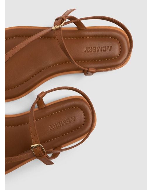 A.Emery Brown 10mm Hohe Sandaletten Aus Leder "pae"