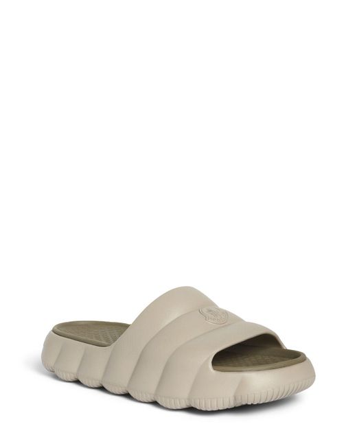 Moncler White Lilo Rubber Slide Sandals for men
