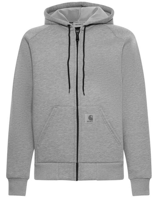 Carhartt Gray Car-Lux Cotton Blend Hooded Jacket for men
