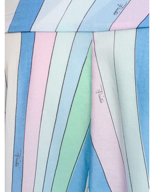 Minifalda de muselina de algodón Emilio Pucci de color Blue
