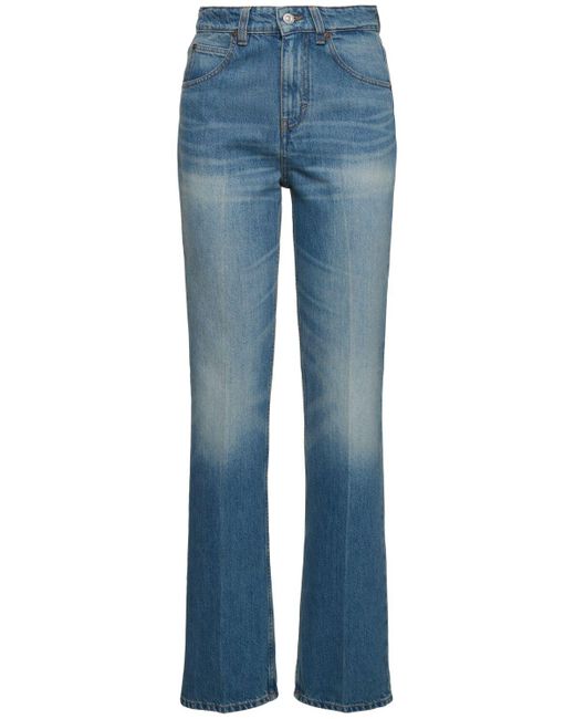 Victoria Beckham Blue Julia Denim Medium Waist Flared Jeans