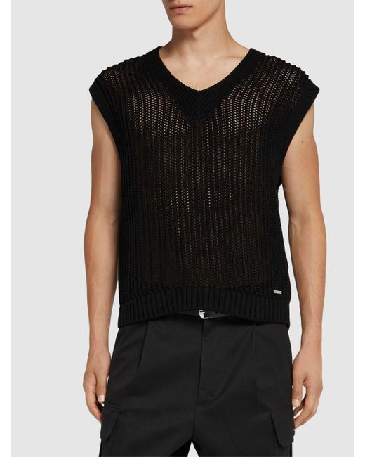 DSquared² Weste Aus Baumwollstrick in Black für Herren