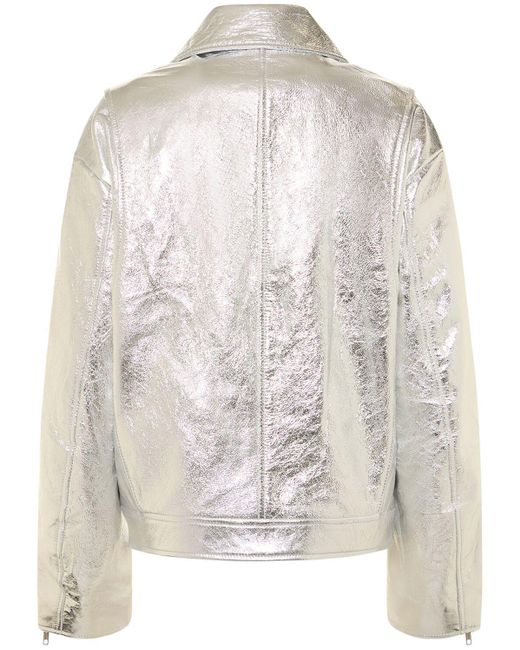Interior White The Sterling Leather Jacket