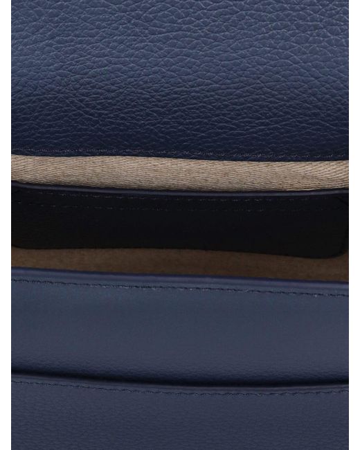 Chloé Blue Mini Marcie Leather Shoulder Bag