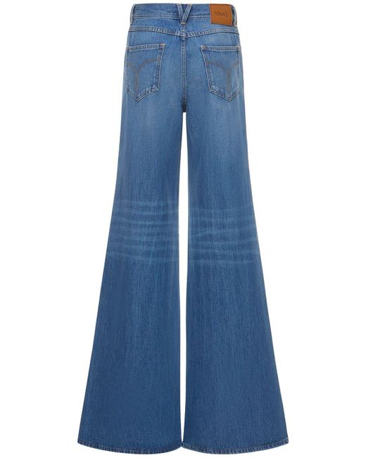 Versace Blue Ausgestellte Jeans Aus Denim