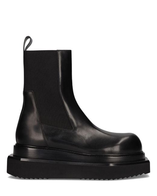 Rick Owens Black Beatle Turbo Cyclops Leather Boots for men